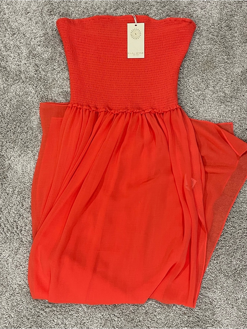 NWT Women’s Ramy Brook Calista Coverup Maxi Dress In Sunki Size L